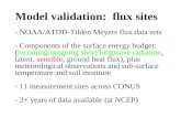 Model validation:  flux sites