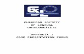 EUROPEAM SOCIETY OF LINGUAL ORTHODONTISTS APPENDIX 1 CASE PRESENTATION FORMS