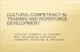 Cultural Competency in Training and Workforce Development: