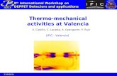 Thermo-mechanical  activities at Valencia