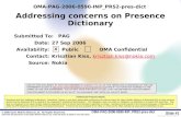 OMA-PAG-2006-0590-INP_PRS2-pres-dict  Addressing concerns on Presence Dictionary