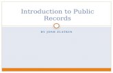 Introduction to Public Records