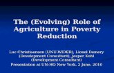 The (Evolving) Role of Agriculture in Poverty Reduction