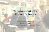Requirements for  Focus Schools Contractors’ Meeting March 4, 2013