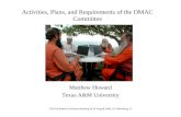 Activities, Plans, and Requirements of the DMAC Committee