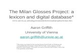 The Milan Glosses Project: a lexicon and digital database*