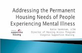Addressing the Permanent Housing Needs of People Experiencing Mental Illness