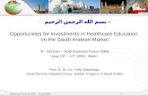 بسم الله الرحمن الرحيم  – Opportunities for investments in Healthcare Education