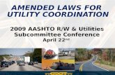 Amended Laws for  UTILITY COORDINATION