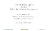 The Off-Plane Option for the Reflection Grating Spectrometer