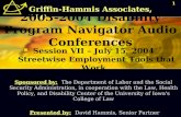 2003-2004 Disability Program Navigator Audio Conferences