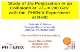 Gobinda C Mishra Georgia State University Atlanta, GA 30303, USA  (For the PHENIX Collaboration)