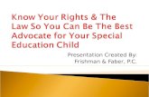 Know Your Rights & The Law So You Can Be The Best Advocate for Your Special Education Child