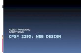 CPSP 229D: Web design