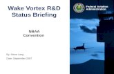 Wake Vortex R&D Status Briefing
