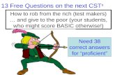 13 Free Questions on the next CST s