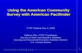 Using the American Community Survey with American Factfinder