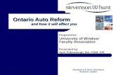 Ontario Auto Reform          and how it will affect you