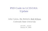 PID Code in LCD/JAS: Update