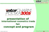 presentation of  international cosmetics trade fair  concept and program