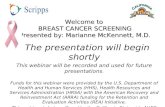 Welcome to  Breast Cancer Screening Presented by: Marianne  McKennett , M.D.