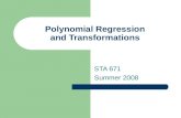 Polynomial Regression and Transformations