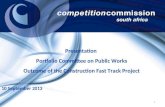 Presentation  Portfolio Committee on Public Works  Outcome  of the Construction Fast Track Project
