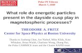 What role do energetic particles present in the dayside cusp play in magnetospheric processes?