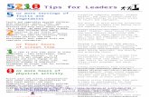 Tips for Leaders