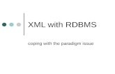 XML with RDBMS