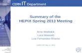 Summary of the  HEPiX Spring 2013 Meeting