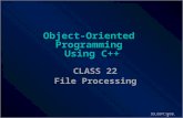 Object-Oriented  Programming  Using C++