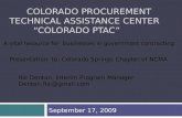 Colorado Procurement Technical Assistance Center       “Colorado PTAC”