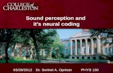 Sound perception and  it’s neural coding
