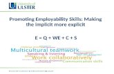Promoting Employability Skills: Making the implicit more explicit