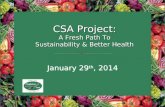 CSA Project: A Fresh Path To Sustainability & Better Health