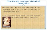 Nineteenth century: historical linguistics