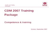 CDM 2007 Training Package Competence & training