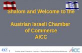 Shalom and Welcome to the  Austrian Israeli Chamber  of Commerce AICC