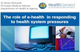 The role of e-health  in responding to health system pressures