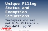 Unique Filing Status and Exemption Situations