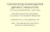 conserving endangered genetic resources