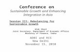 Conference on   Sustainable Growth and Enhancing Integration in Asia