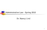 Administrative Law - Spring 2010