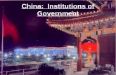 China:  Institutions of Government