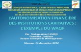 L’AUTONOMISATION FINANCIÈRE DES INSTITUTIONS CARITATIVES : L’EXEMPLE DU WAQF