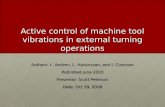 Active control of machine tool vibrations in external turning operations