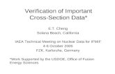 Verification of Important Cross-Section Data*