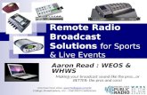 Remote Radio Broadcast Solutions  for Sports & Live Events