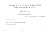 Status of the Front Tracker GEM and INFN Electronics